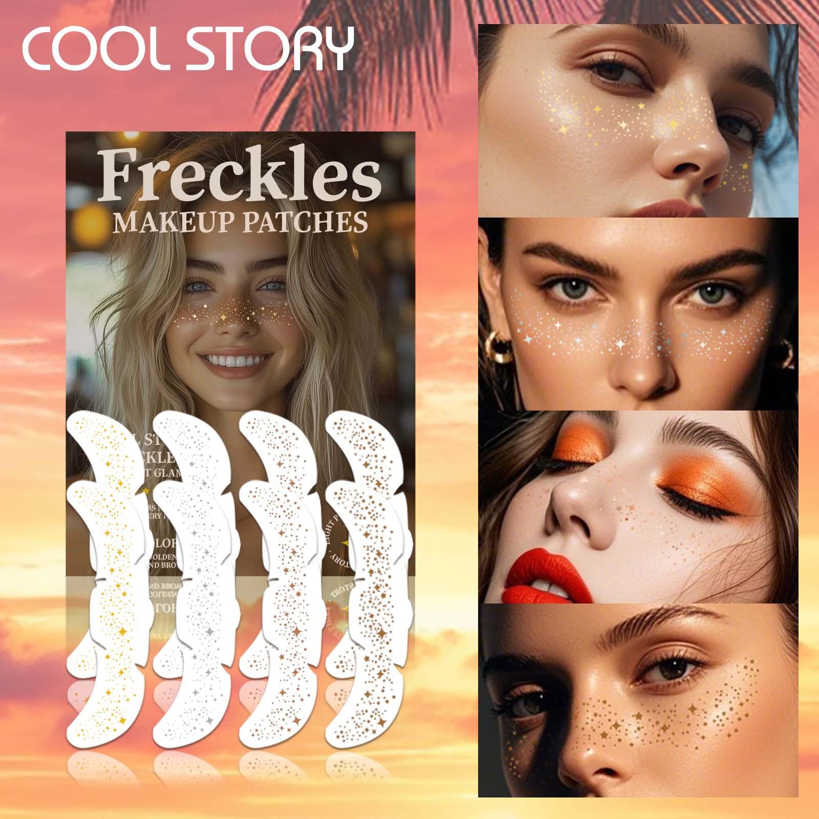 

8 шт./кор. наклейка-татуировка в виде поддельных веснушек для лица, пластырь для макияжа с веснушками, водостойкие долговечные одноразовые наклейки-татуировки с натуральными веснушками