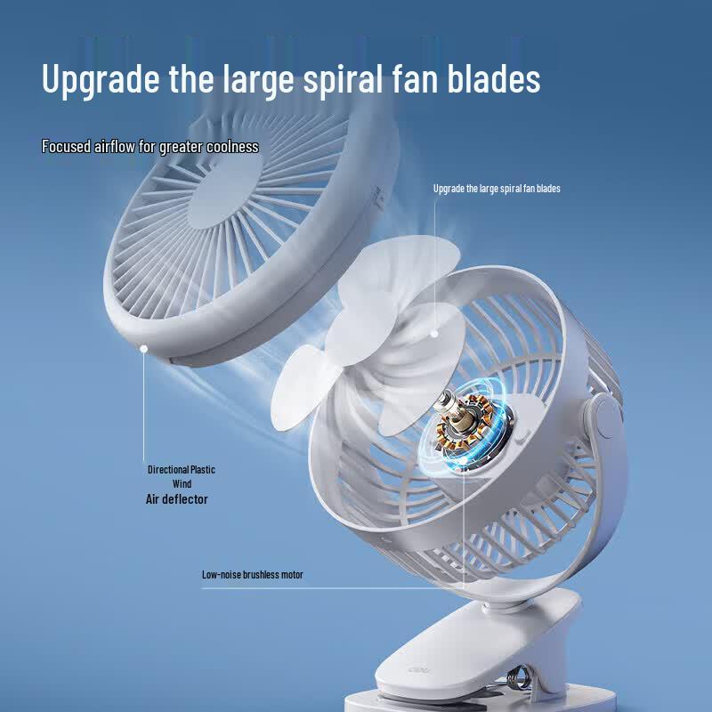 Deli Mini Portable Clip-on Desk Fan
