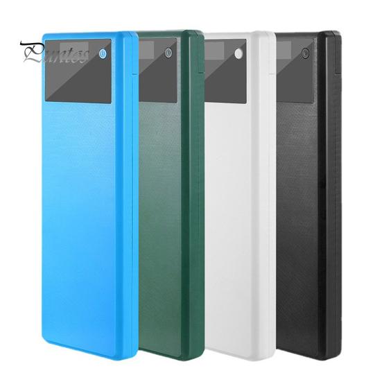 18650 Akkumulátor Doboz LED Digitális Kijelző Kettős USB Kimenetek Forrasztásmentes Power Bank Ház Tok 10x18650 Akkumulátorok Hordozható Töltő Okostelefonhoz