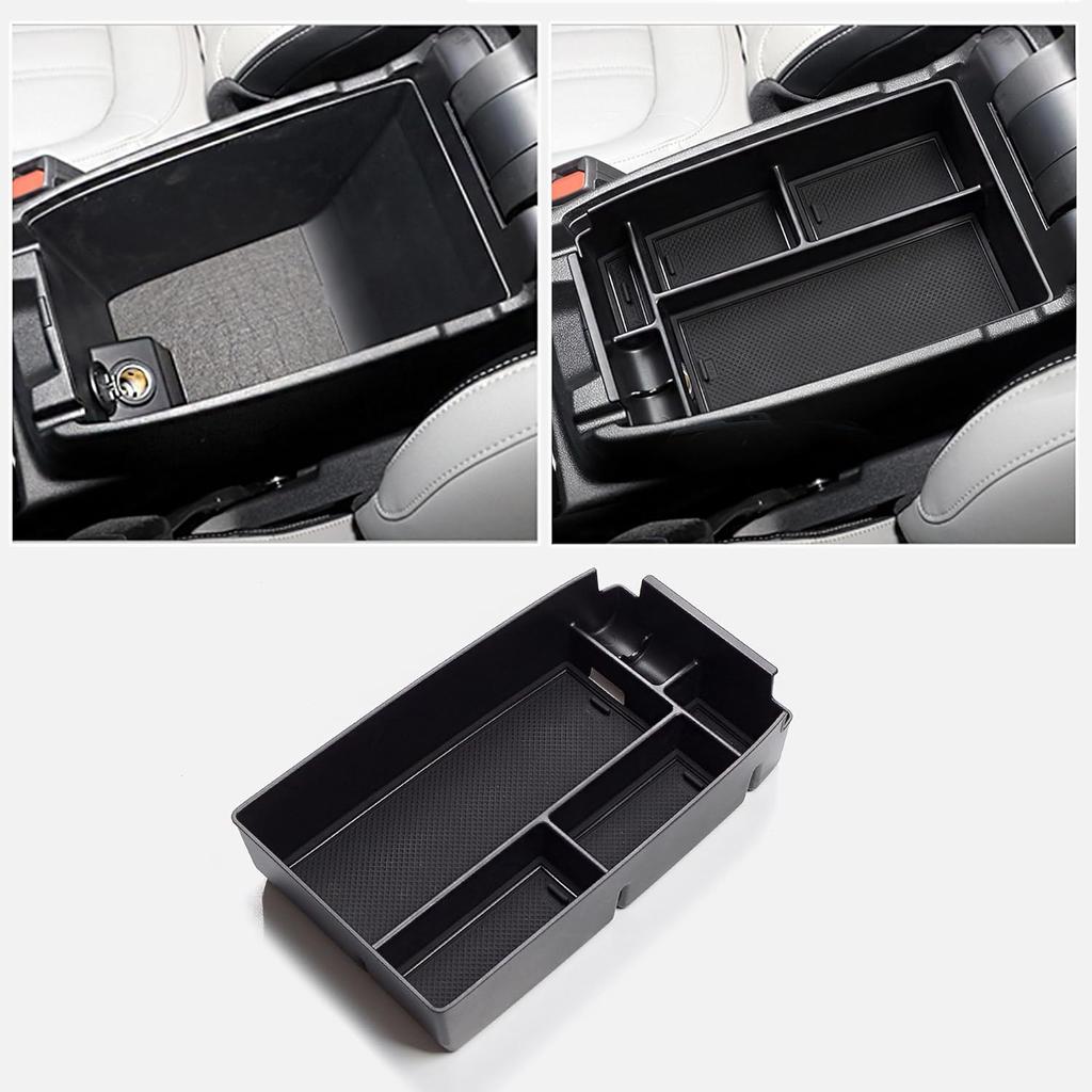 Center Console Organizer Coin Container - Compatible with Ford Escape 2020-2024,Bronco Sport 2021-2024 Armrest Box Long Compartment Storage Tray