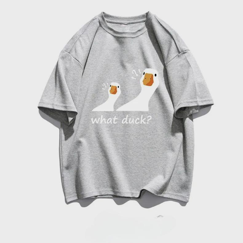 

Летняя университетская футболка с коротким рукавом в корейском стиле, модная повседневная женская уличная одежда с мультяшным принтом 4XL