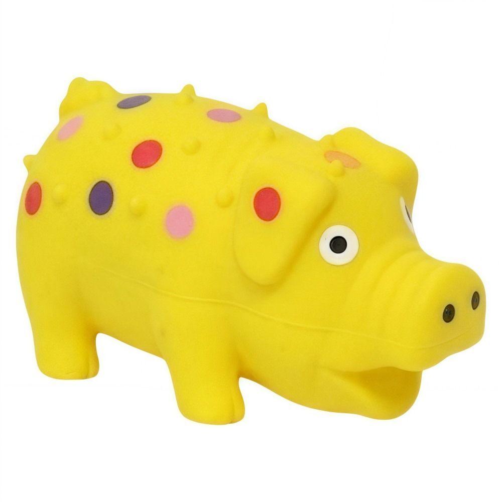Interactive Latex Spot Grunting Pig Toy Soft Dog Chew Toy  For Small Medium Large Dog