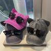 New Cat Ears Sunglasses Baseball Cap Y2K Cotton Washed Pilot Snapback Caps Gorras Women And Men Outdoor Sunshade Sun Hats Unisex