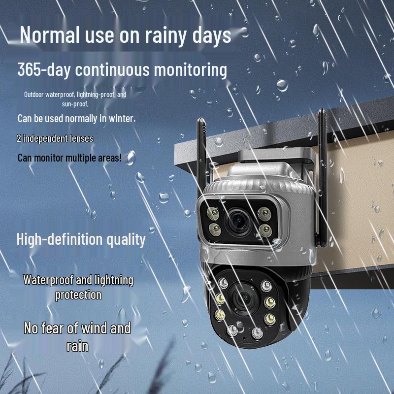 Wireless Outdoor WiFi Camera with Mobile Humanoid Tracking & HD Dual-Picture Mode