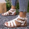 Fashion Women's Sandals Summer Elegant Woman Shoes Low Heels Flats Casual Gladiator White Fish Toe Women Sandals