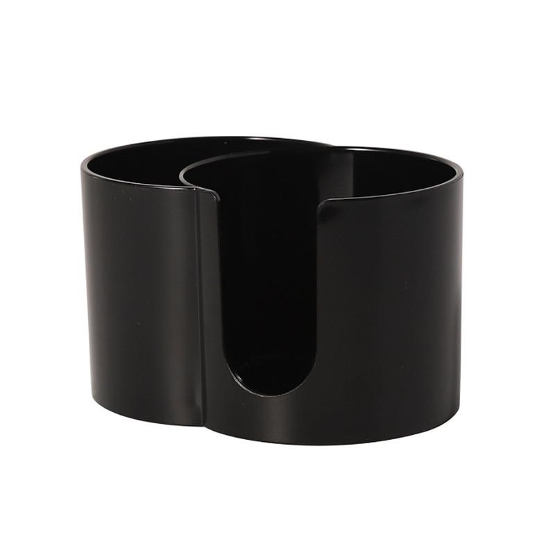 

Cotton 2in1 Swab Makeup Remover Pad Storage Box Desktop Dual Hole Organizer чёрный