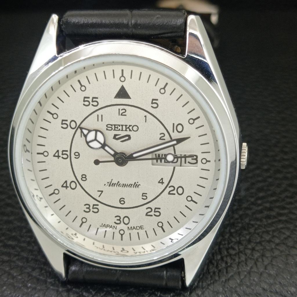 REFURBISHED SEIKO 5 AUTOMATIC 6309A VINTAGE JAPAN MENS SILVER WATCH a442258-1