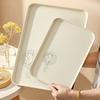 Plastic Food Serving Tray Household Large Capacity Storage Tray Reusable Snack Dessert Fruit Plate Kitchen Storage Organizer