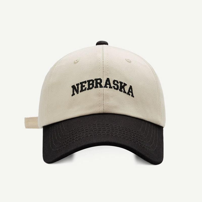 Padded Baseball Cap With Embroidered Lettering For Casual Outdoor Wear