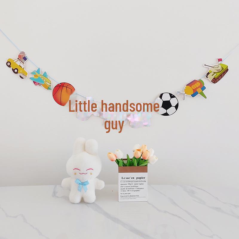 Colorful Happy Birthday Flag Decoration for Baby's First Birthday Photoshoot