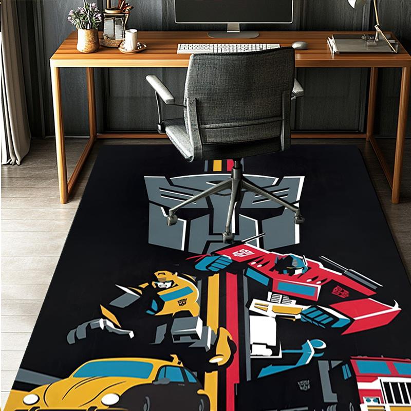 Transformers Pattern Rug, Indoor/Outdoor Mat, for Picnic, Gameroom, Bedroom, Office, Living Room, Home Decor Carpet, Birthday Gift