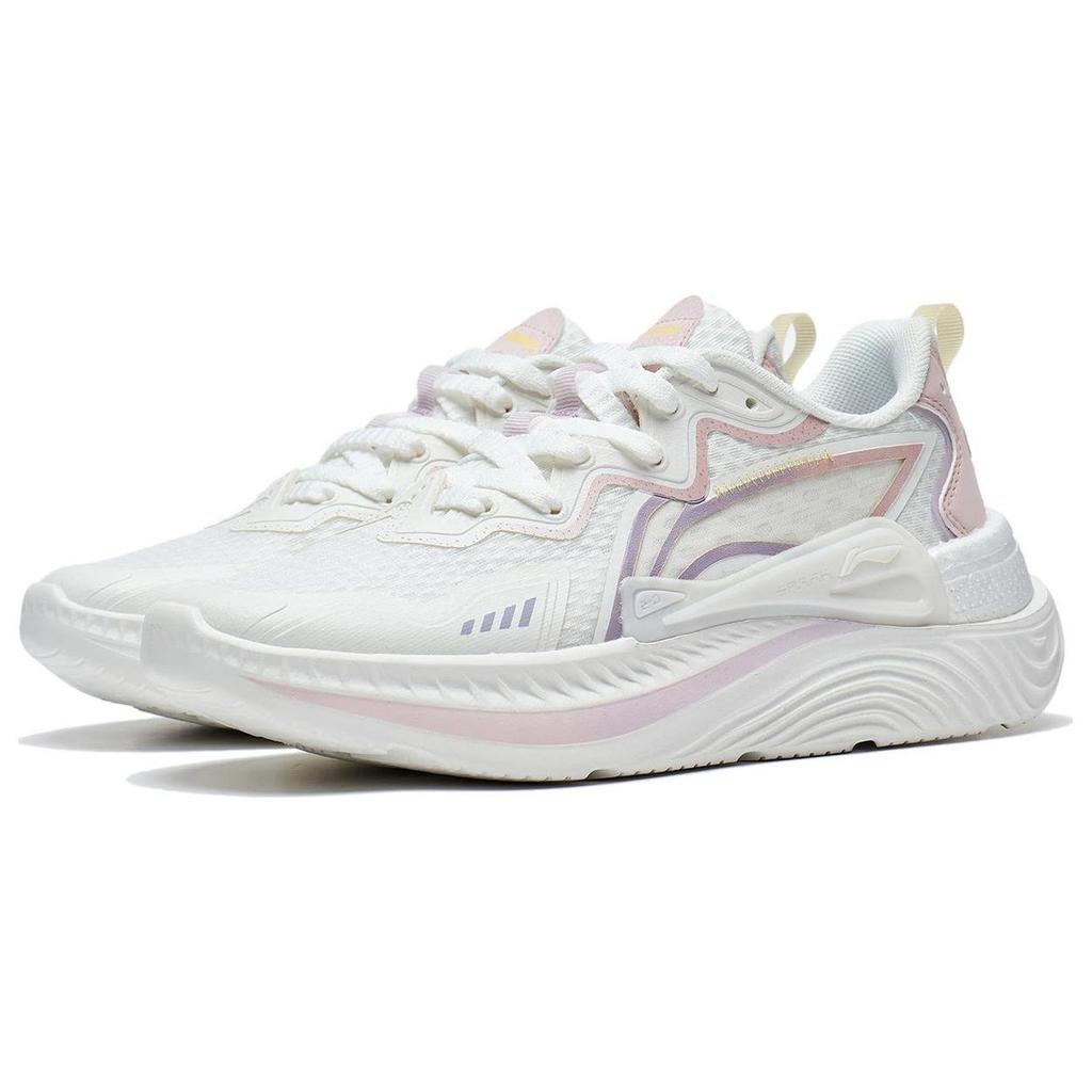 Li Ning Cyan Journey Textile, Synthetic Leather Slip Resistant Abrasion Resistant Low Top Sports Casual Shoes Women's AGLT058-4