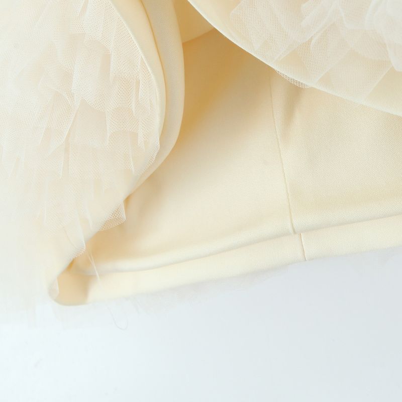 Kaslead New Arrival Women's Clothing Fashion Style Puffy Hem Silk Net Short Dress 4772332