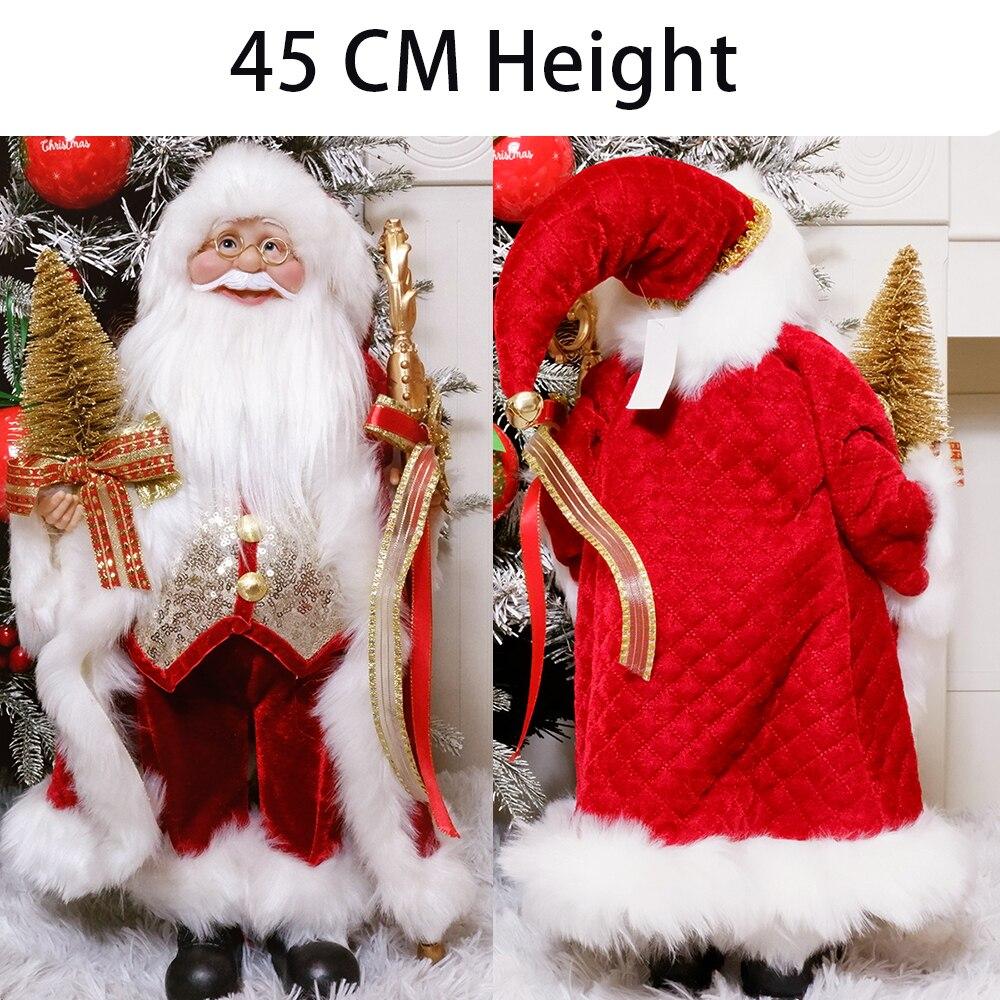ABXMAS New Year 2024 Christmas Decorations For Home 45cm Santa Claus Doll Children Gifts Christmas Xmas Tree  Ornaments Navidad