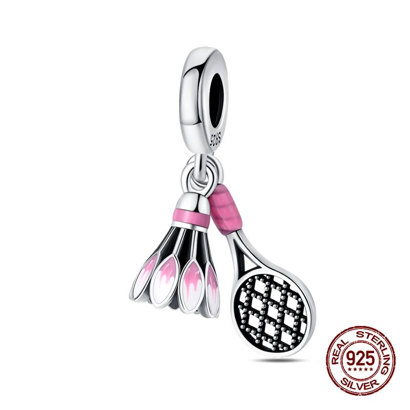 New Copper Basketball Football Yoga Sports Series Charms Beads Fit Pandach Original Bracelets Diy Jewelry Birthday Gift