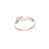 585 Purple Gold Color Gold Letter Ring Simple Ins Temperament Opening Design Rose Gold Plated Ring Jewelry