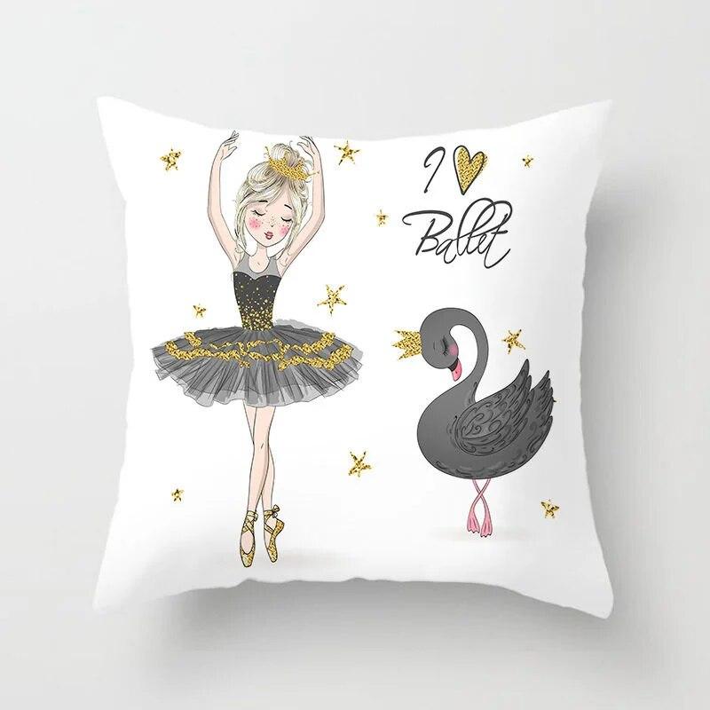 Bedroom Living Room Sofa Bed Decorative Pillowcase Home Decor Cute Girl Princess Cushion Cover