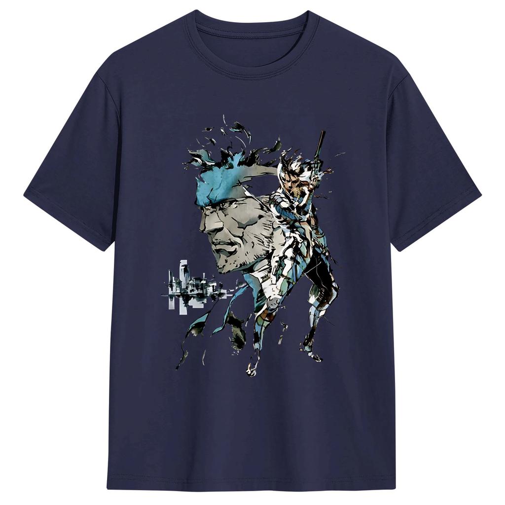 Unisex T-shirt Metal Gear Solid Snake MGS Crazy Ren Bomull T-shirt Kortärmad T-shirt Rundhalsad Kläder 4XL 5XL 6XL