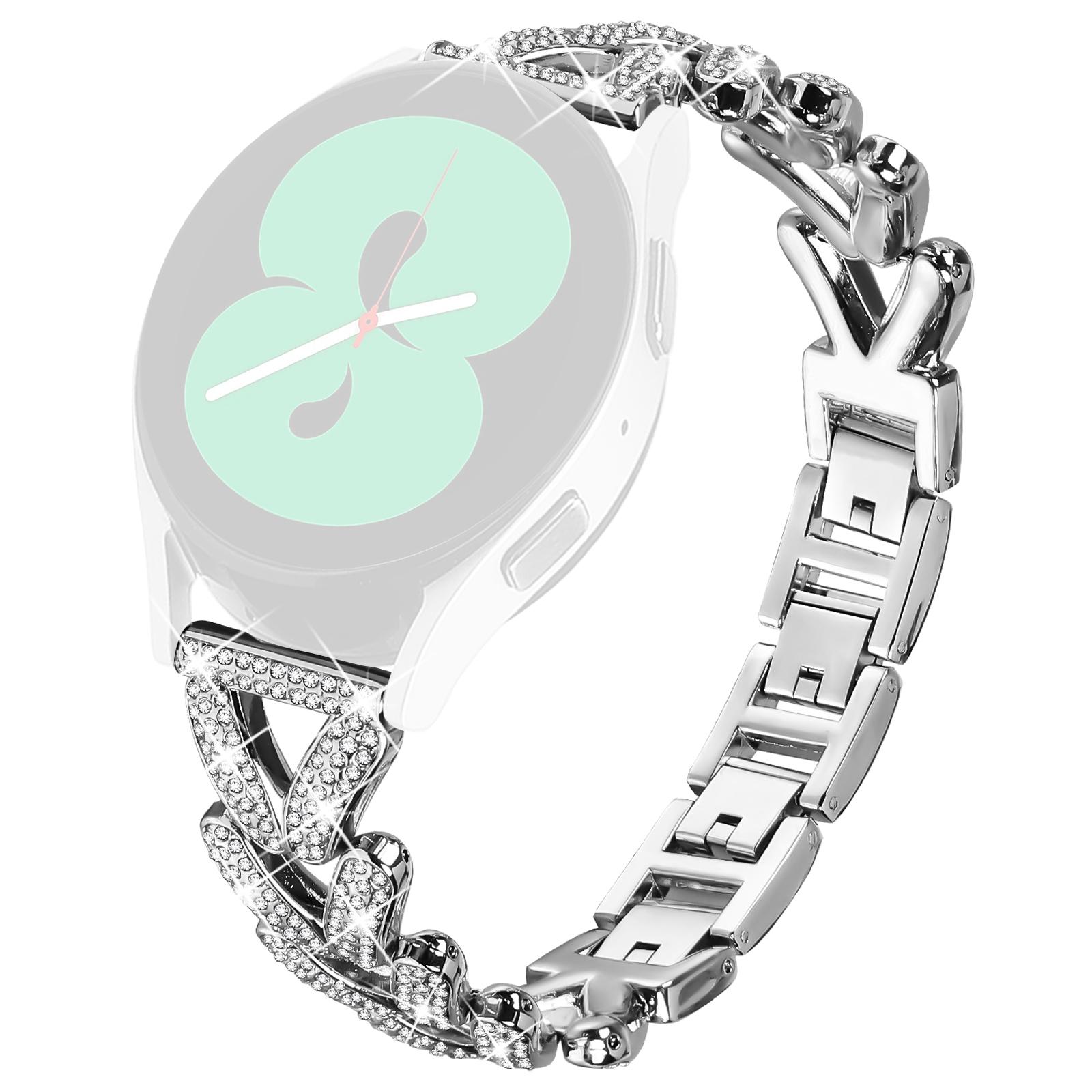 

Ремешок для часов из цинкового сплава со стразами для ремешка для часов Huami Amazfit GTS Silver