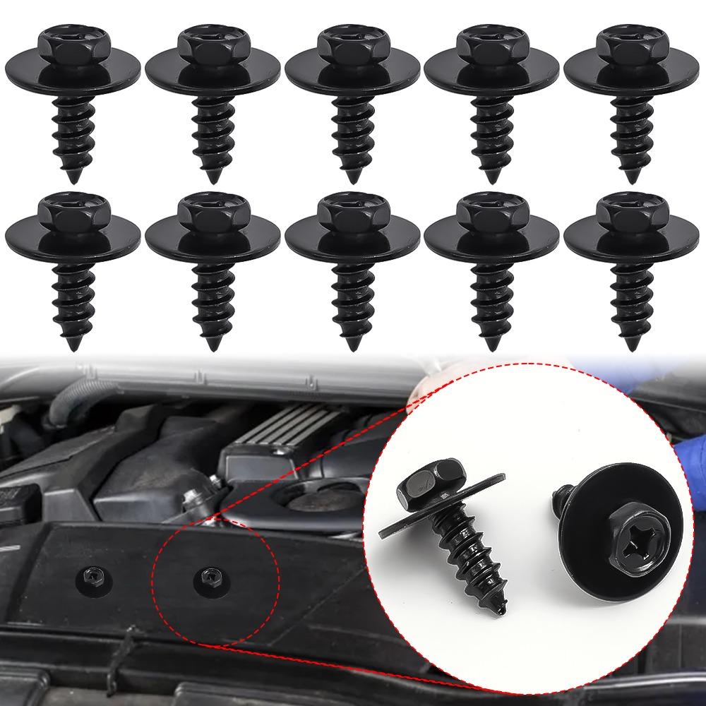 Car Bumper Self Tapping Screw Carbon Steel Auto Fender Mudguard Splash Guard Fastener Rivet Retainer Secure Fix Hardware Parts