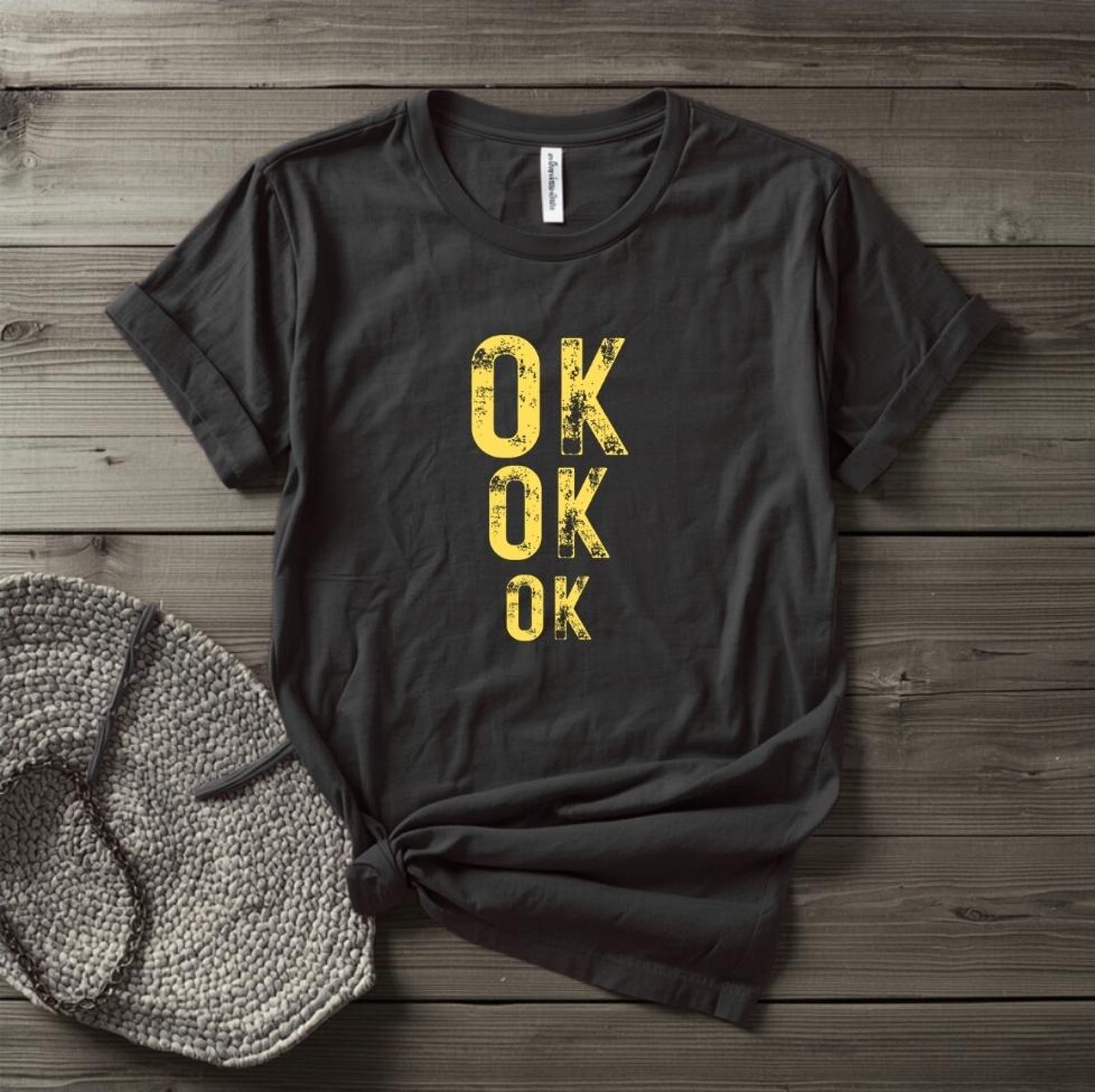 OK OK Shirt, Funny Mood Tee, Relatable Humor T-Shirt, Minimalist Sarcastic Shirt, Everyday Mood Graphic Tee S