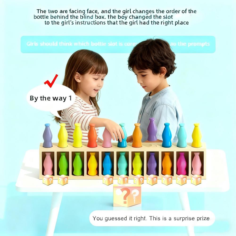 Interesting bottle guessing game, bottle color challenge game for children and adults, multiplayer game for party gatherings