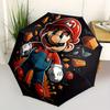 1pc Mario Adventure Automatic Open/close Folding Portable Cute Cute Umbrella  with 8-Ribs Structure for Women/Men, All-Season Use   a0901060