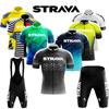 Strava Pro Cyklistický Dres Set Letní Krátký Rukáv Prodyšný Pánský MTB Kolo Cyklistické Oblečení Maillot Ropa Ciclismo Uniforma Oblek