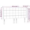 VidaXL Tête de Lit à LED Meuble de Chambre à Coucher Accessoire de Lit Double Tête de Cadre de Lit Intérieur Rose 3124119