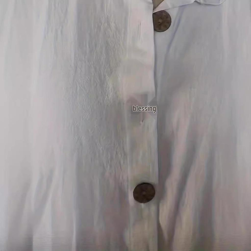 2024 Trendy V-Neck Button T-Shirt Dress - Casual, Short Sleeve, Fashionable Commute Style