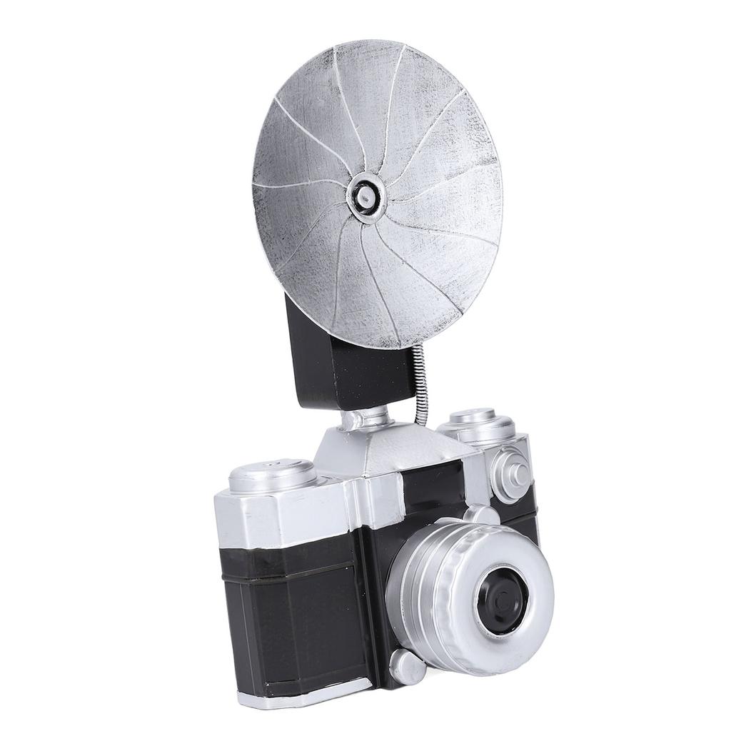 Nostalgic Vintage Camera Ornament European Style Iron Decompression Old Retro Camera Model Statue for Living Room Bookcase Desktop