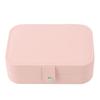 Jewelry Case Portable Beautiful Pink Necklace Ring Ear Stud Storage Box Adjustment Leather Travel