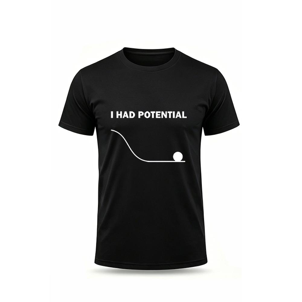 Dr Grace's I Had Potential T-shirt Project Hail Mary O-neck Short Sleeve Men's And Women's Funny Science Simple Top Fan Gifts