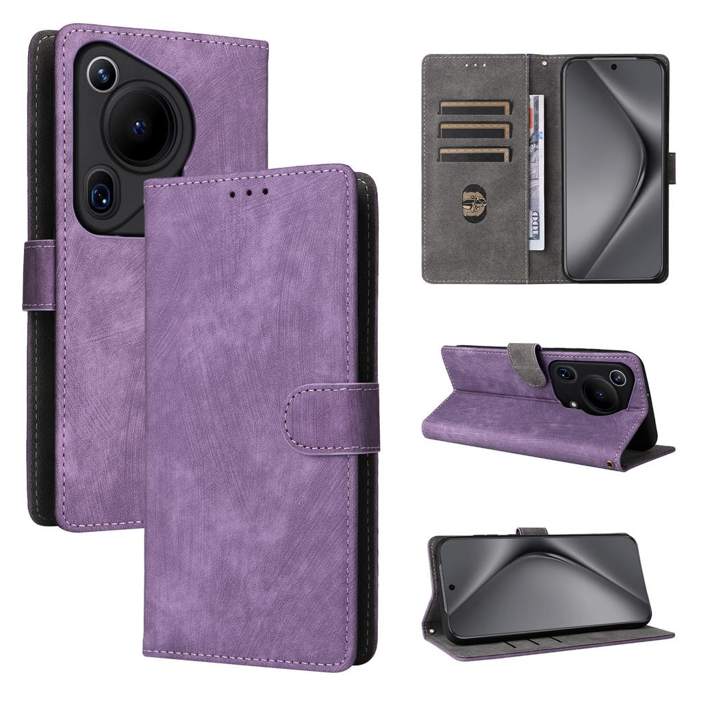 Suitable for Huawei Pura 70 Mobile Phone Leather Case, Redmi Turbo 3 5G Matte Anti-theft Brush Card Wallet Case