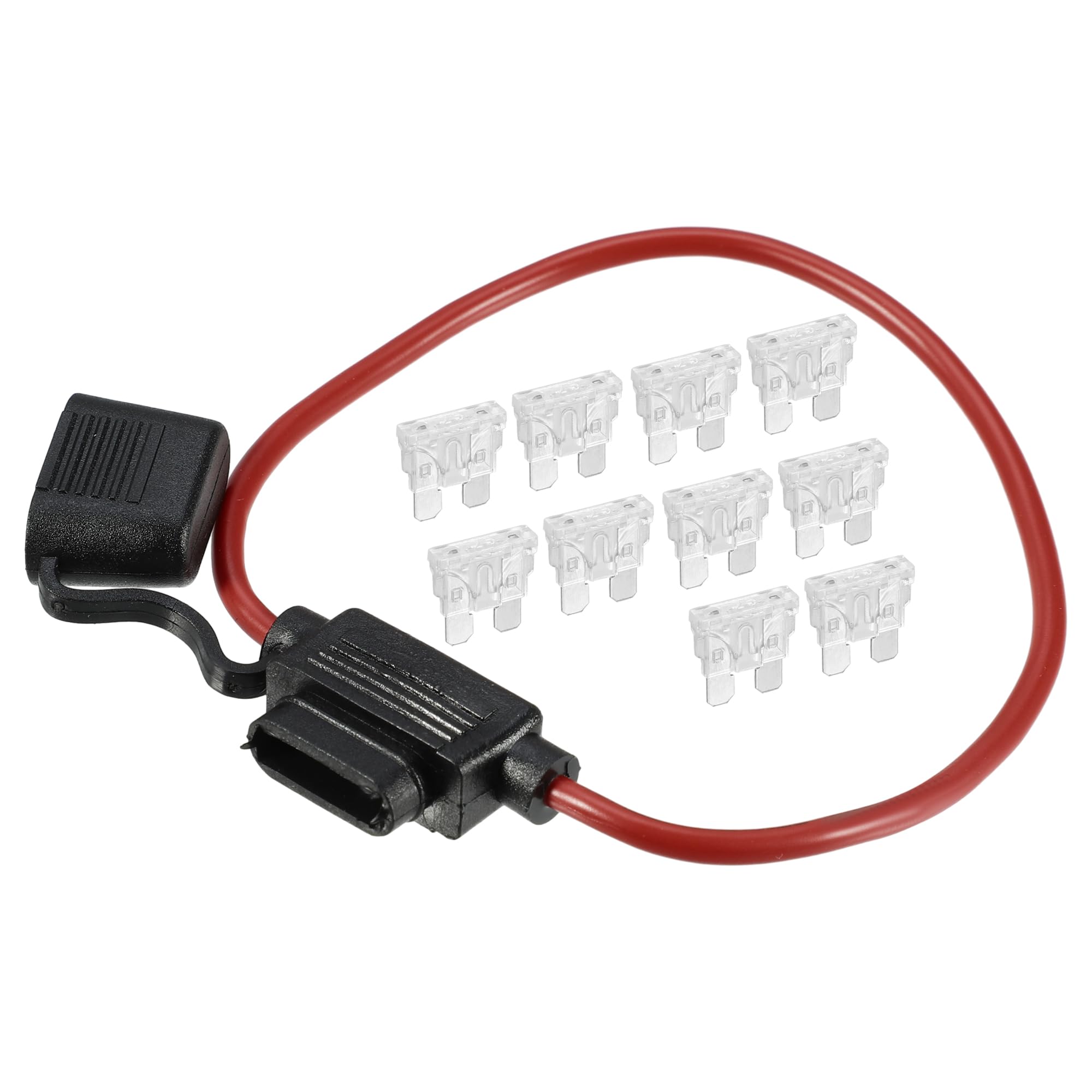 

A ABSOPRO Fuse Holder 25A Standard Style Fuse 12AWG Fuse Holder Waterproof 12 красный