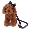 BESTEVER Mini Pouch Plush Toy Pouch Dog Toy Poodle Black Ribbon 46060