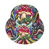 Funny Mushroom Print Bucket Hat for Women Men Sun Panama Summer Outdoor Sunscreen Fisherman Hat Unisex Fashion Decorate Hip Hop