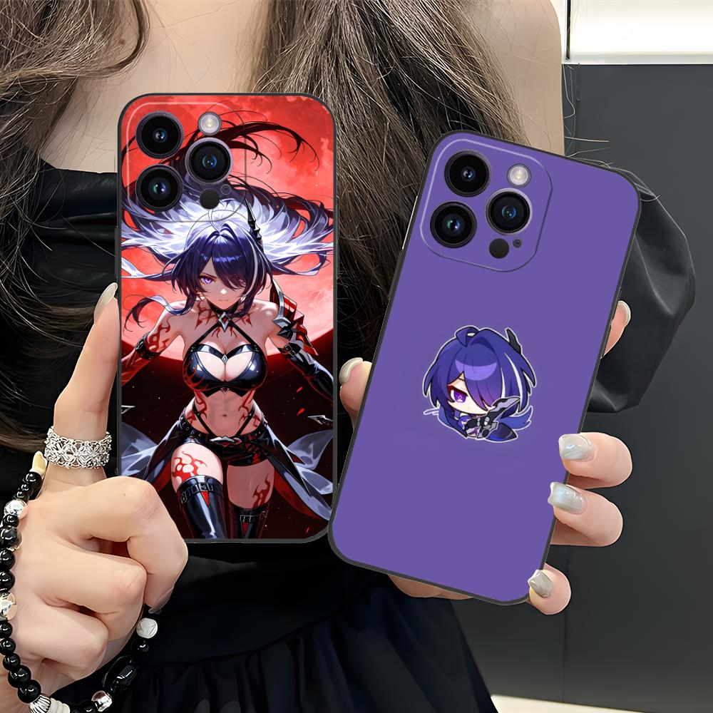 HSR Acheron Matte TPU Mobile Phone Case for iPhone 17 16 15 14 13 12 11 X XR XS 8 7 Air Pro Max Plus Mini Colorful Cover