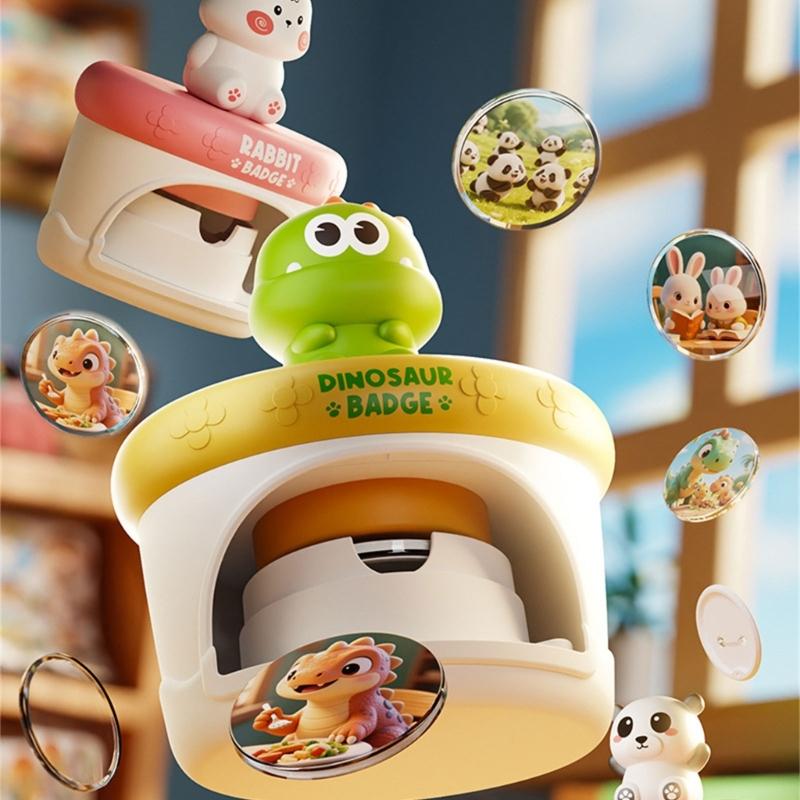 Kituri Artizanale pentru Copii Mașină de Făcut Insigne Plastic Sigur Mașină de Presat Insigne Jucărie Pentru Copii Proiect Artizanal Educativ Timpuriu Jucărie