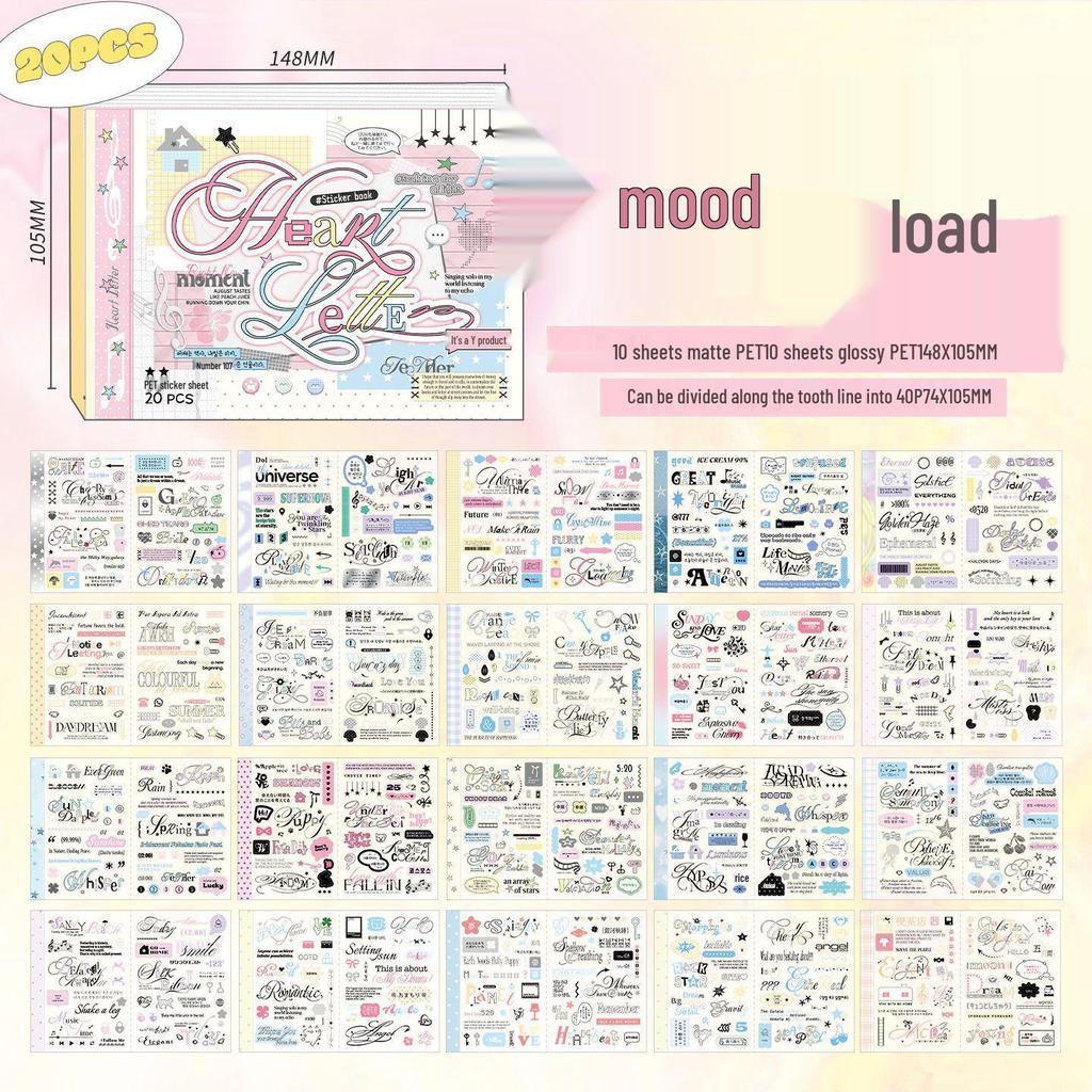 Xinmo M5 faltbares koreanisches Sticker-Album - Niedliche Journal-Dekoration für Mädchen