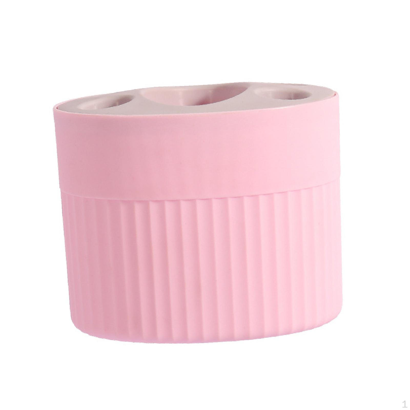 

Семейный набор для хранения зубных щеток и зубной пасты в ванной комнате розовый