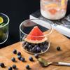 Minimalistische durchsichtige Glas-Dessertschalen