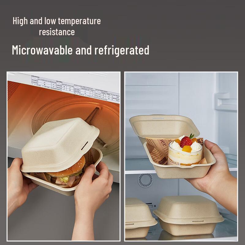 Disposable Bagasse Burger & Dessert Boxes