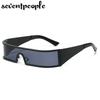 Small Frame One-Piece Shield Sunglasses Women  Luxury Brand Vintage Y2K Punk Goggle Sun Glasses Trendy Windproof Shades
