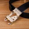 Gold Z-buckle Men's Automatic Belt Fashion PVC Men's Belt