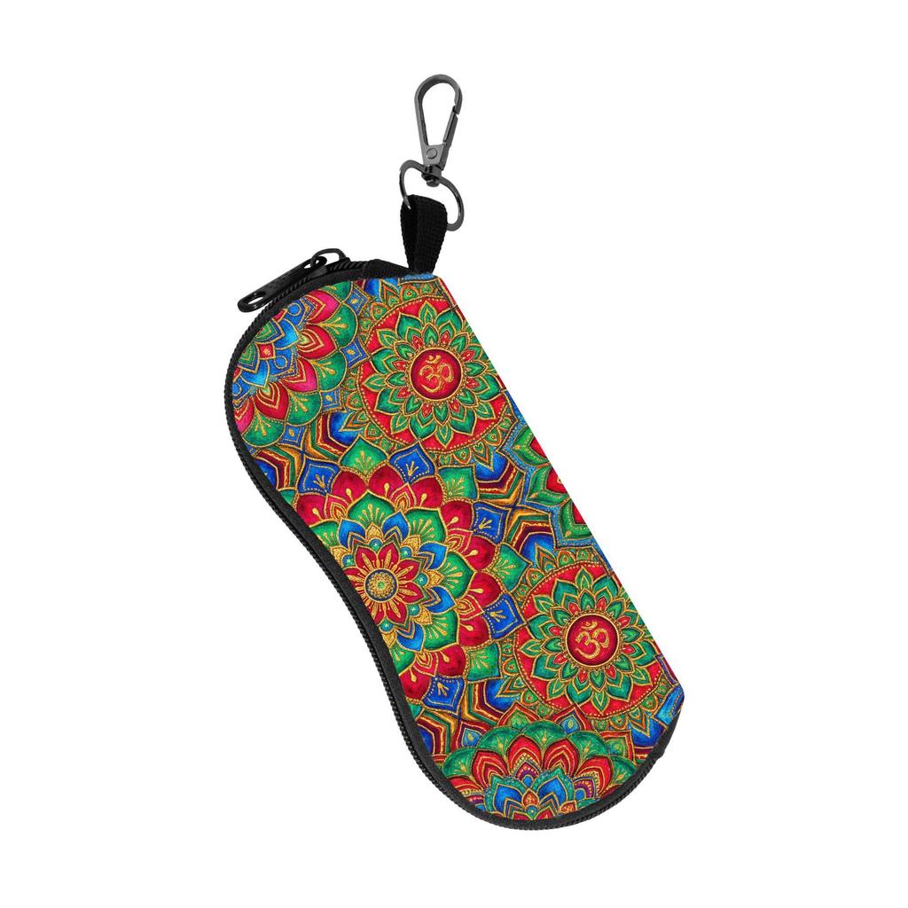 Celestial Galaxy Sunglasses Case, Soft Neoprene Glasses Bag With Carabiner, Portable Protective Eyeglass Pouch For Women Men