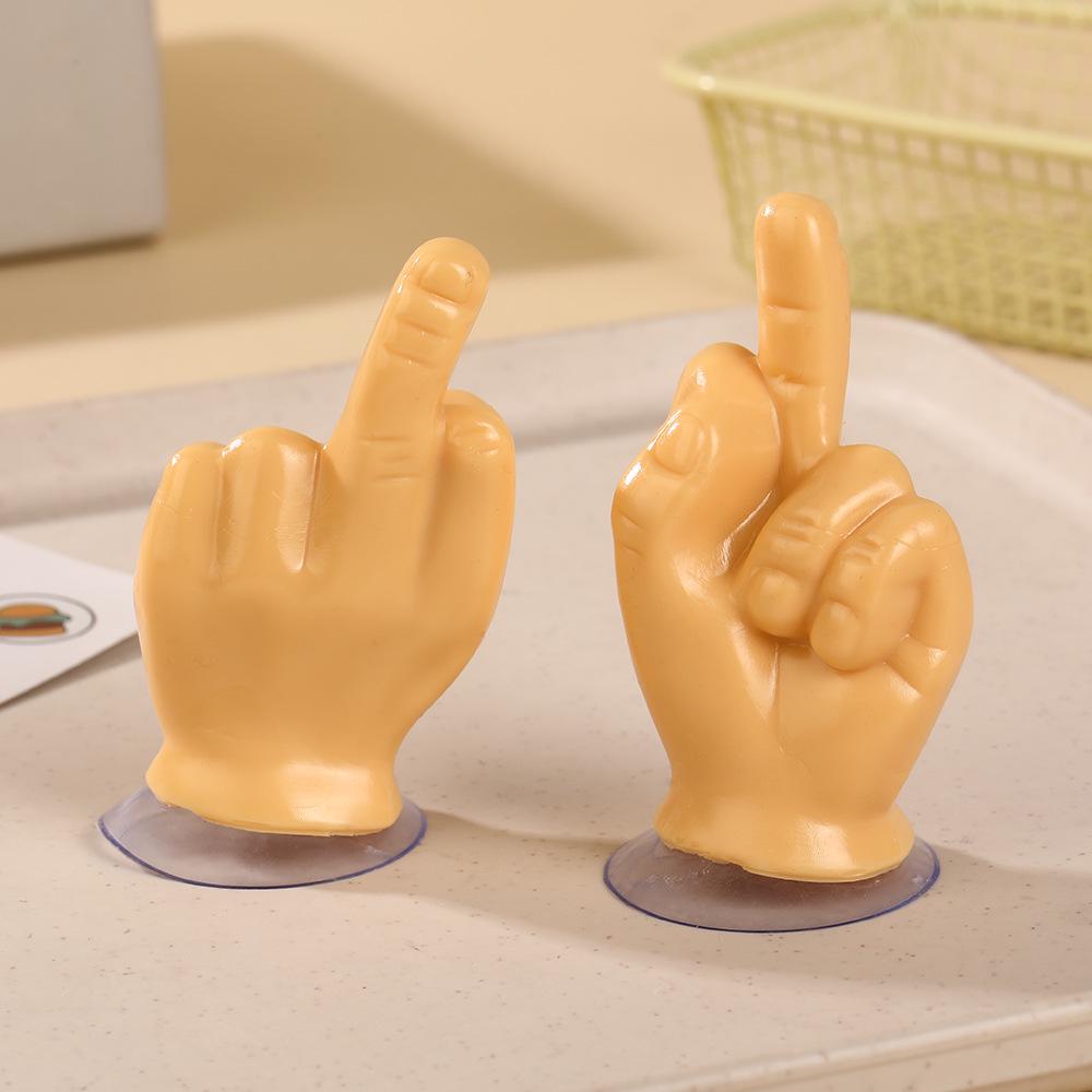 Горячая Распродажа TPR Резиновая Присоска на Палец Растягивающаяся Игрушка-Сжималка - Розыгрыш Средний Палец Игрушка-Антистресс Base diameter: 4CM, Length: 4.4CM, Height: 9CM