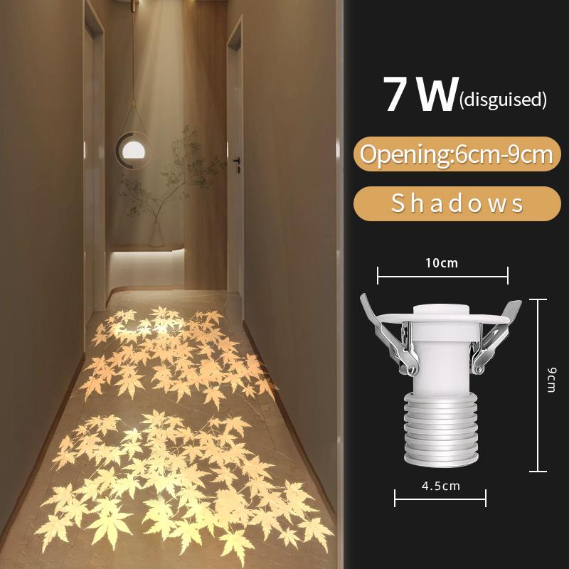 Nordic home improvement embedded spotlight ceiling light projection snow star pattern home corridor downlight