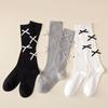 Micro-pressure Calf Socks, Bow Long Stockings, Cotton Boneless Socks, Women's Knee-high Socks