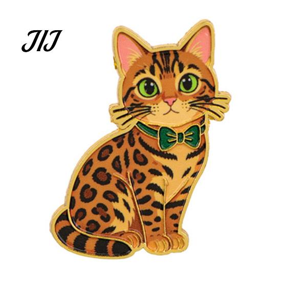 Scarf Brooch Pin Enamel Bow Tie Cat Brooch, Cartoon Kitten Metal Badge Durable Alloy Pin, Hats Bags Scarves Clothes Decorative Accessory Theme